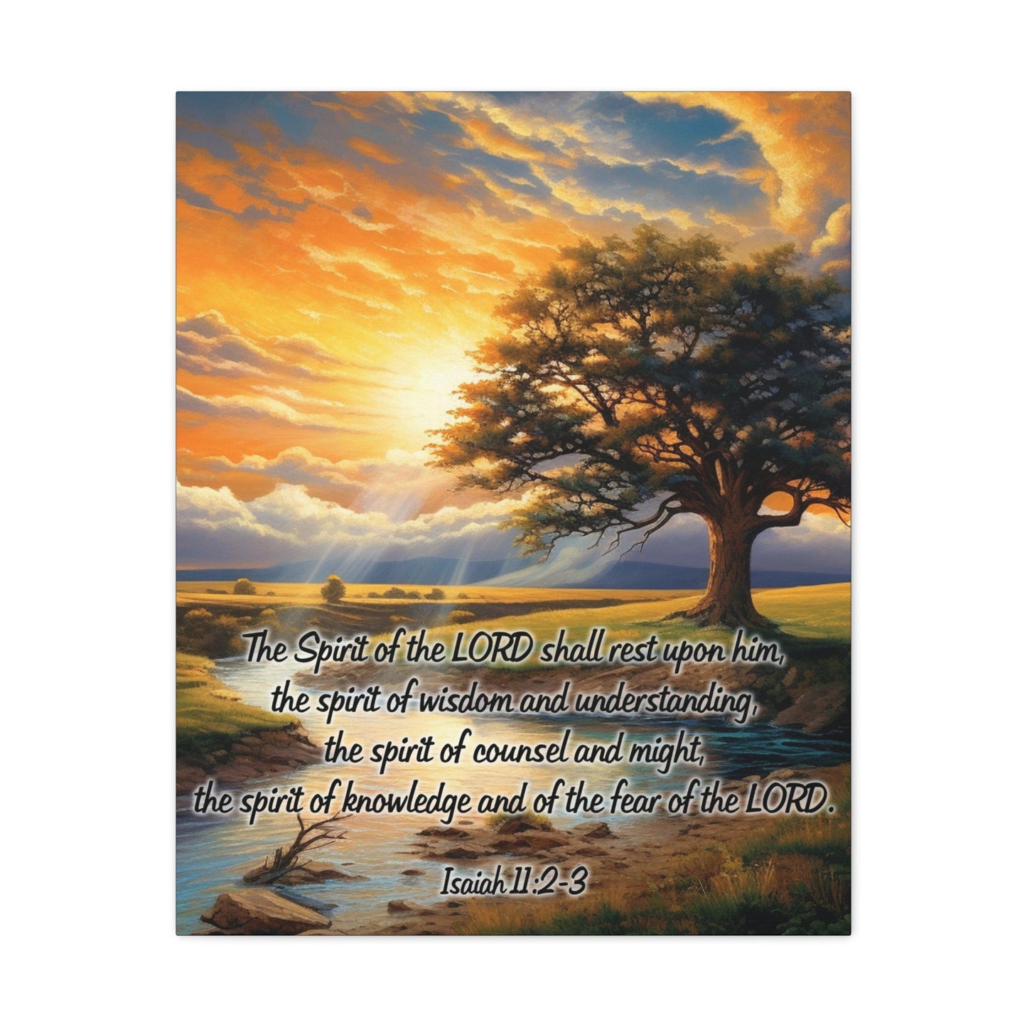 Scripture Walls Spirit of the LORD Isaiah 11:2‭ KJV Christian Wall Art Print Ready to Hang Unframed-Express Your Love Gifts