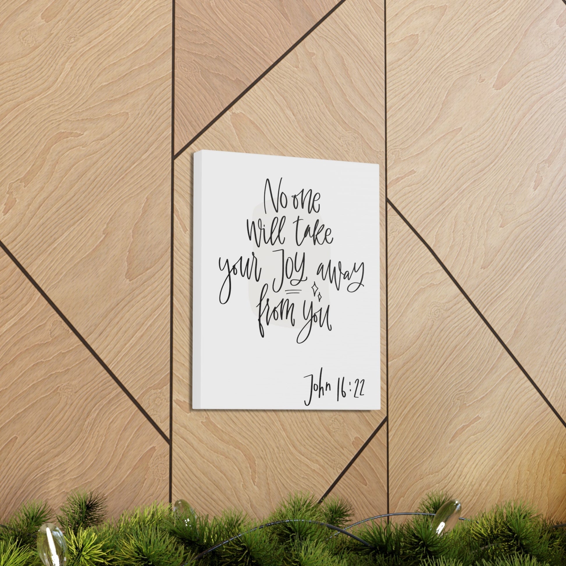 Scripture Walls No One Will Take Your Joy John 16:22 Bible Verse Canvas Christian Wall Art Ready To Hang-Express Your Love Gifts