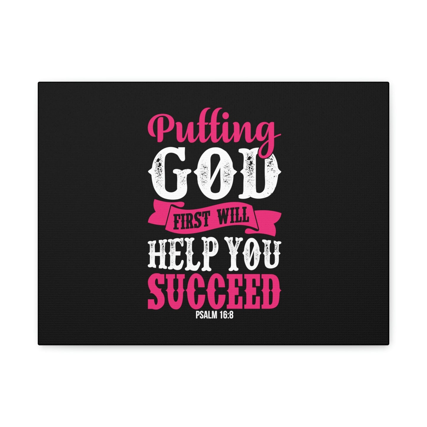 Putting God First Psalm 16:8 Christian Wall Art Bible Verse Print Ready to Hang-Express Your Love Gifts