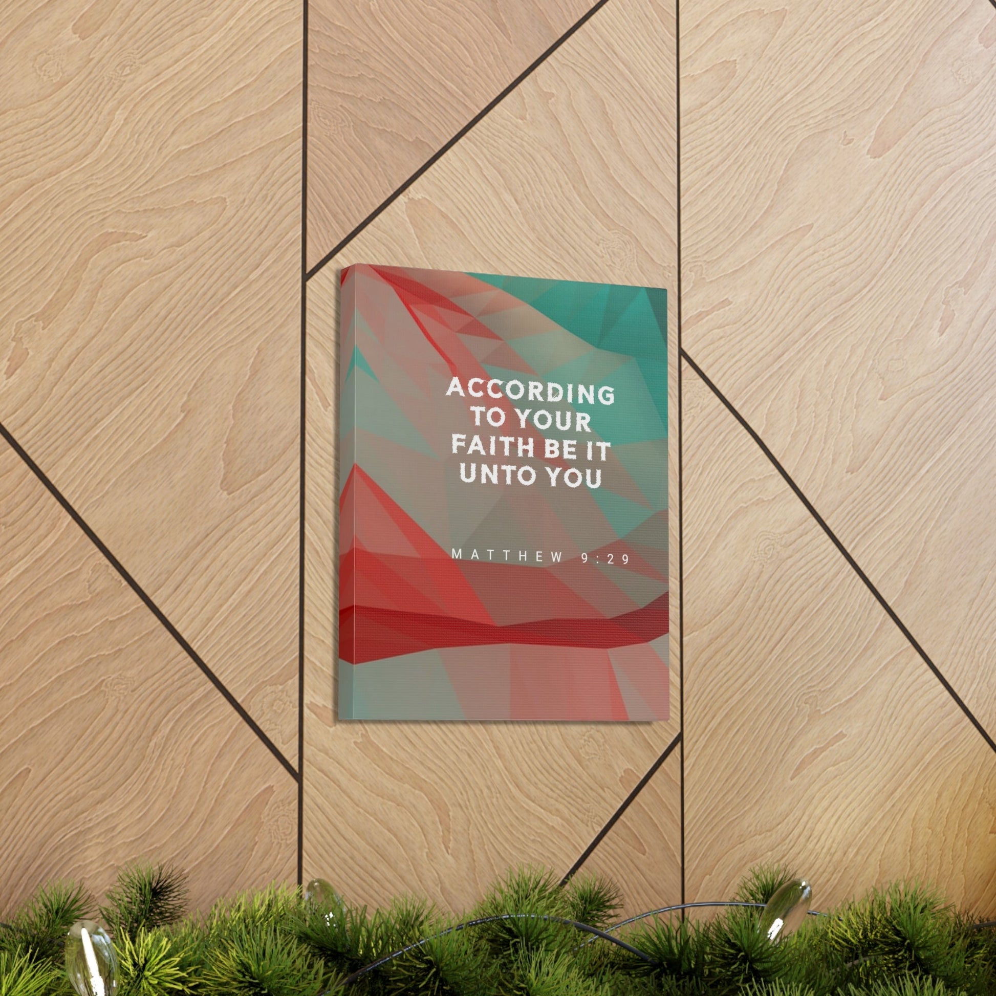 Scripture Walls Be It Unto You Matthew 9:29 Bible Verse Canvas Christian Wall Art Ready to Hang-Express Your Love Gifts