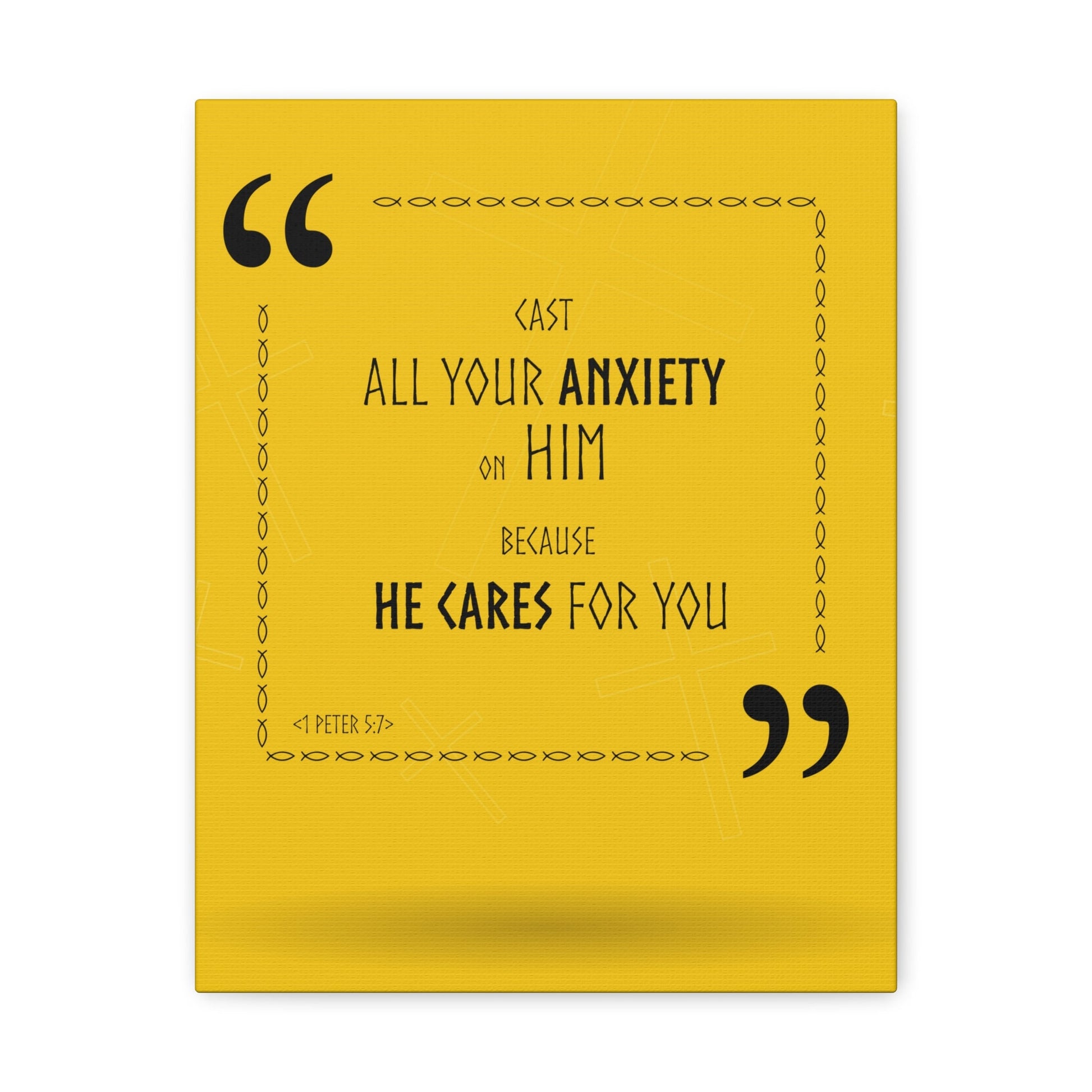 Scripture Walls Cast All Your Anxiety On Him 1 Peter 5:7 Bible Verse Canvas Christian Wall Art Ready To Hang-Express Your Love Gifts