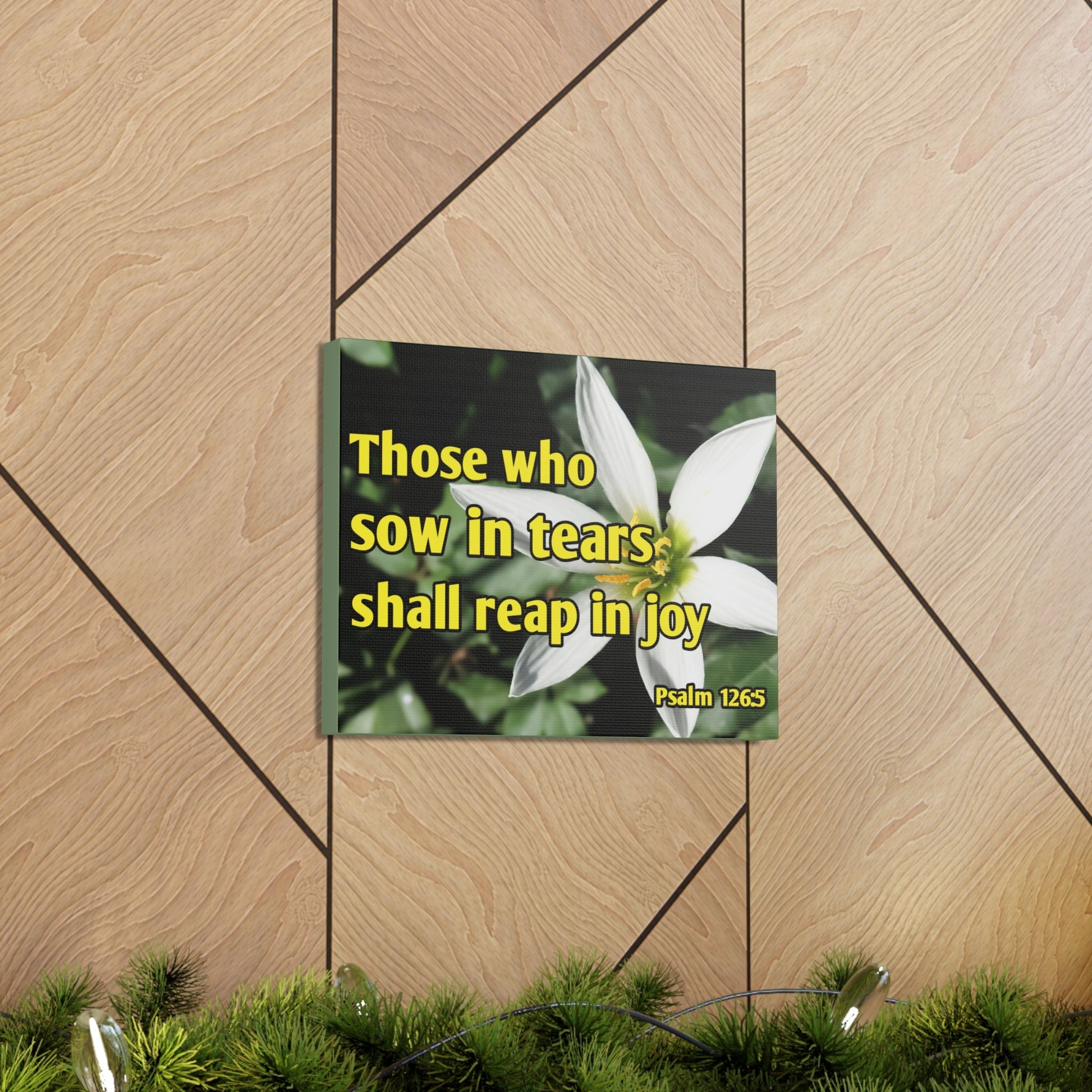 Shall Reap In Joy Psalm 126:5 Bible Verse Canvas Christian Wall Art Ready to Hang-Express Your Love Gifts