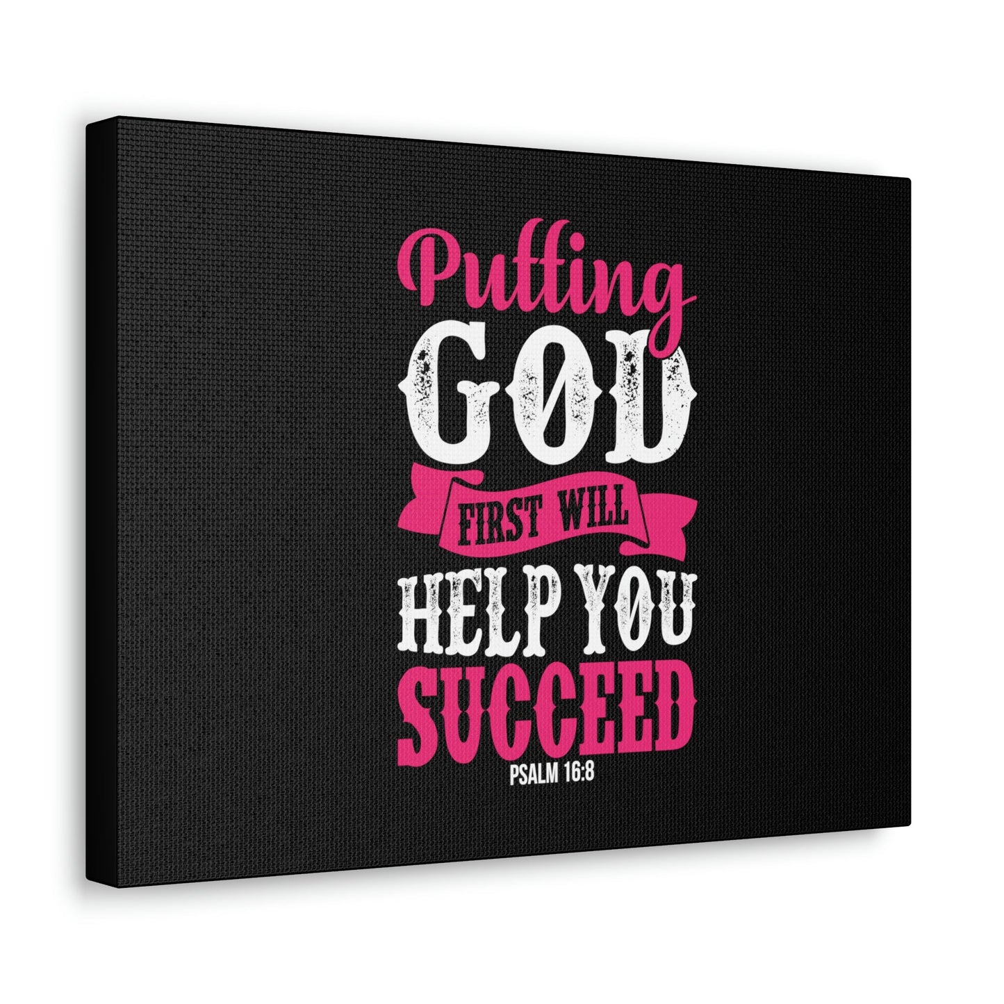 Putting God First Psalm 16:8 Christian Wall Art Bible Verse Print Ready to Hang-Express Your Love Gifts