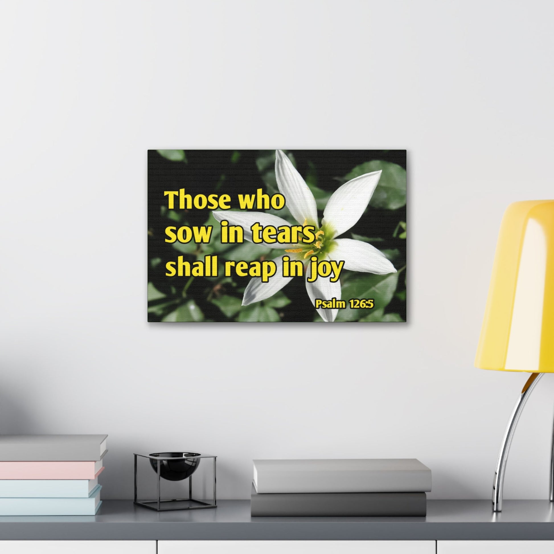 Shall Reap In Joy Psalm 126:5 Bible Verse Canvas Christian Wall Art Ready to Hang-Express Your Love Gifts