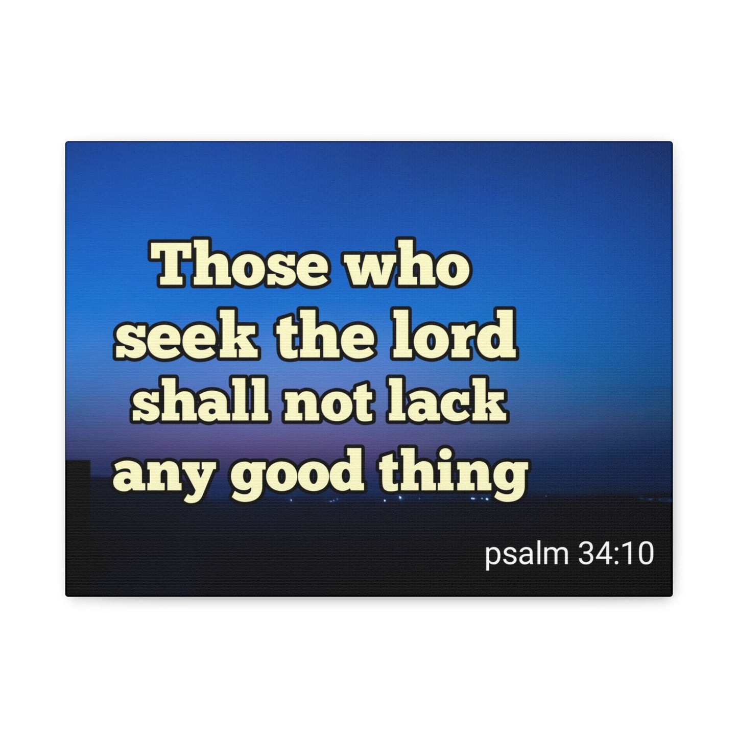 Scripture Walls Seek The Lord Psalm 34:10 Bible Verse Canvas Christian Wall Art Ready to Hang-Express Your Love Gifts