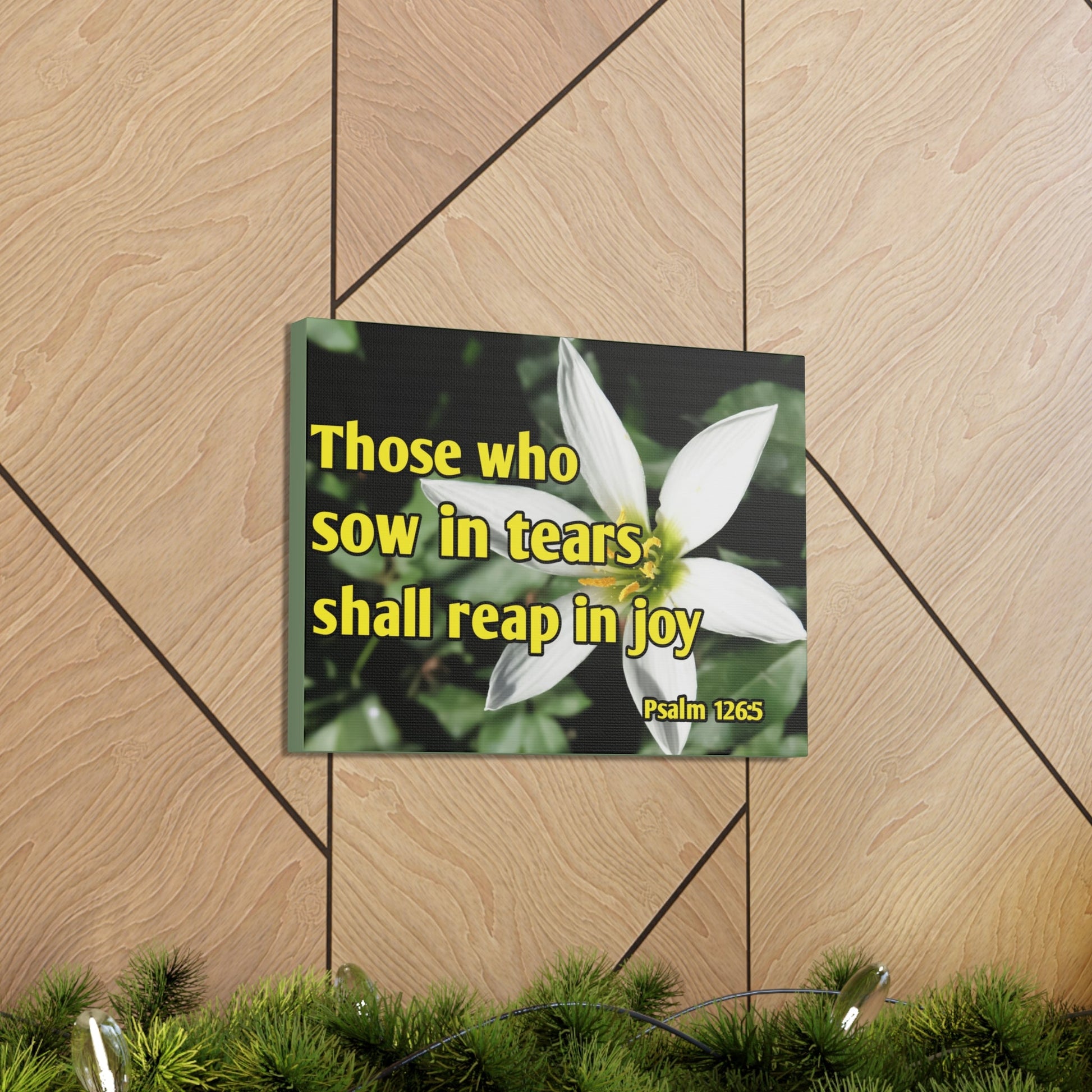 Shall Reap In Joy Psalm 126:5 Bible Verse Canvas Christian Wall Art Ready to Hang-Express Your Love Gifts