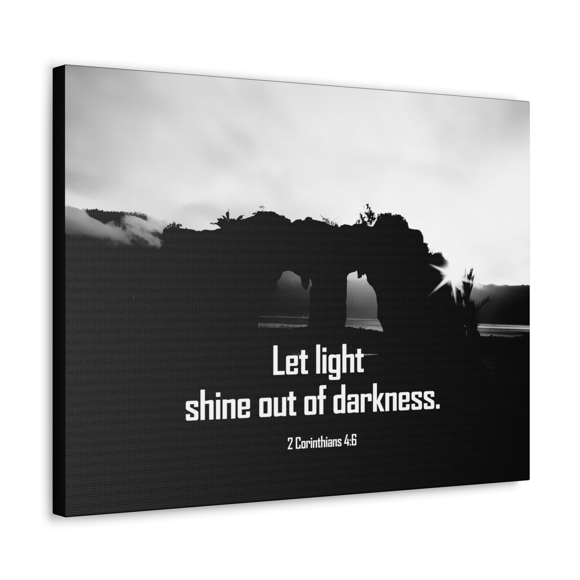 Let Light Shine 2 Corinthians 4:6 Bible Verse Canvas Christian Wall Art Ready to Hang Unframed-Express Your Love Gifts