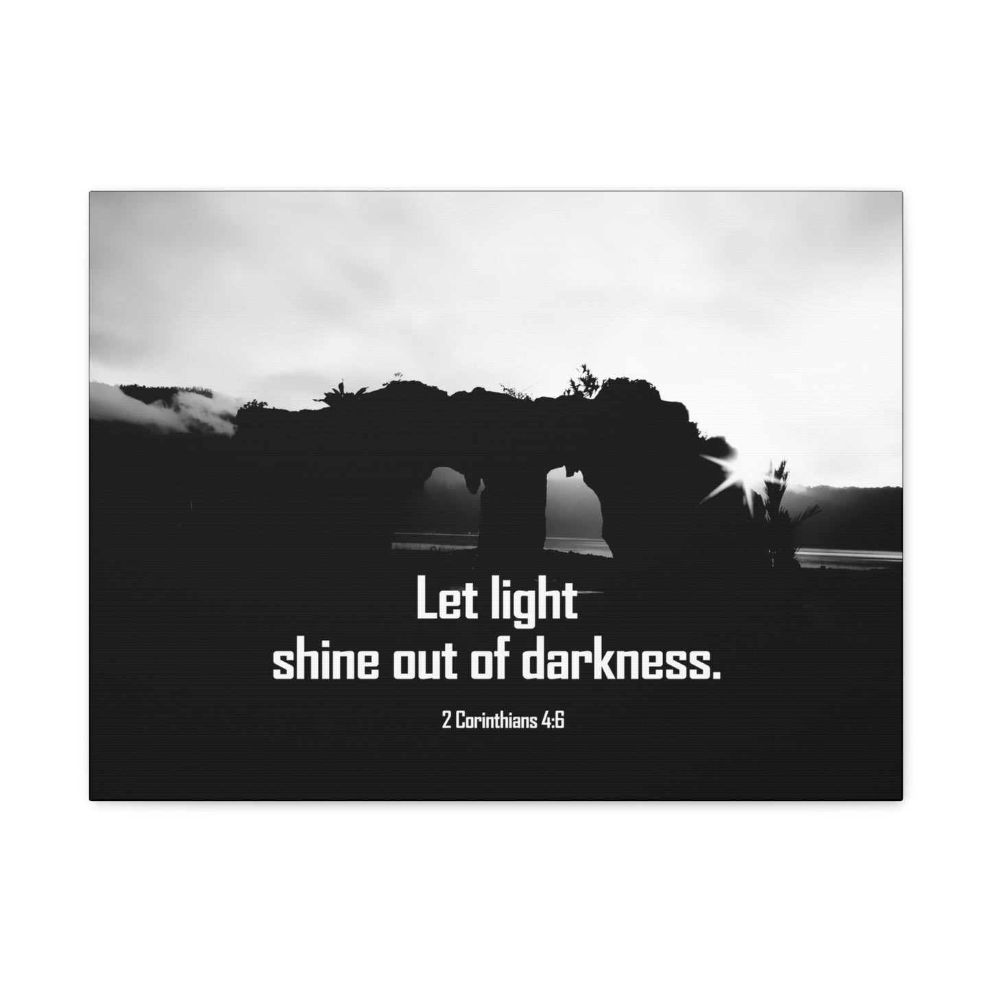 Let Light Shine 2 Corinthians 4:6 Bible Verse Canvas Christian Wall Art Ready to Hang Unframed-Express Your Love Gifts