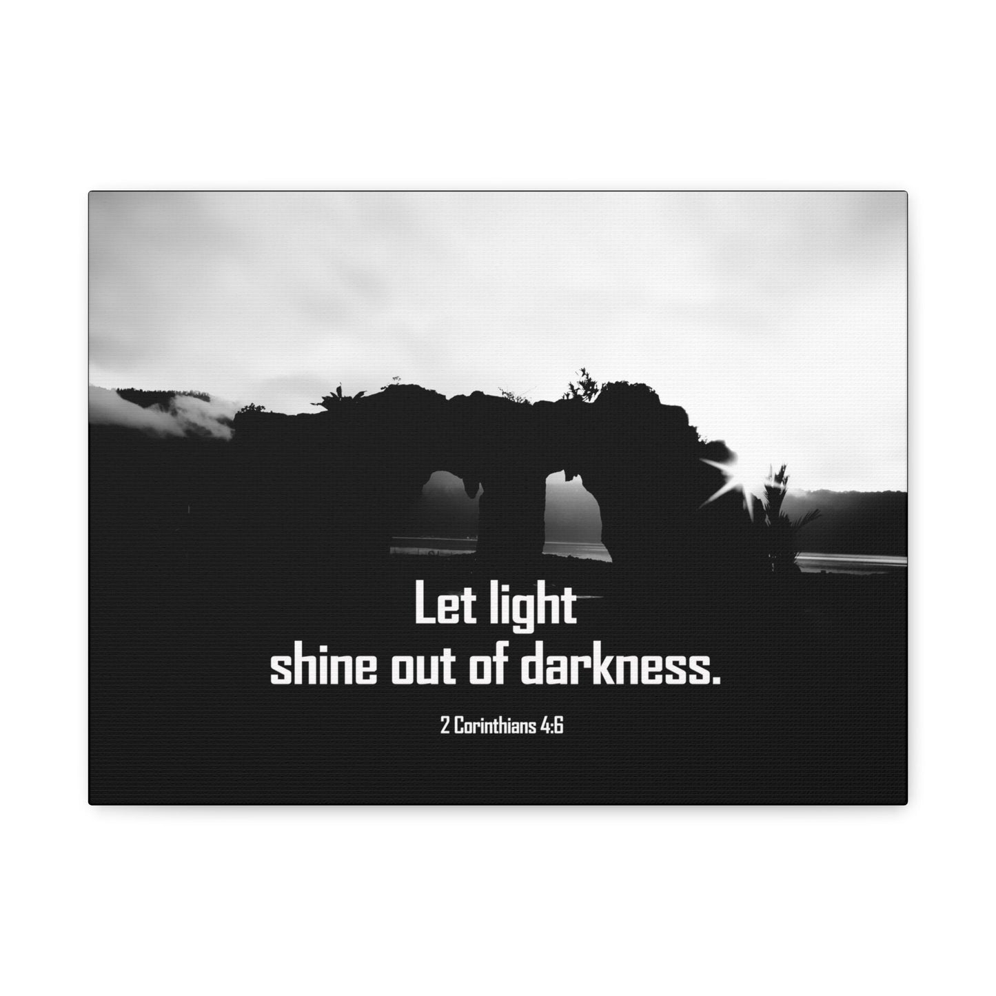 Let Light Shine 2 Corinthians 4:6 Bible Verse Canvas Christian Wall Art Ready to Hang Unframed-Express Your Love Gifts