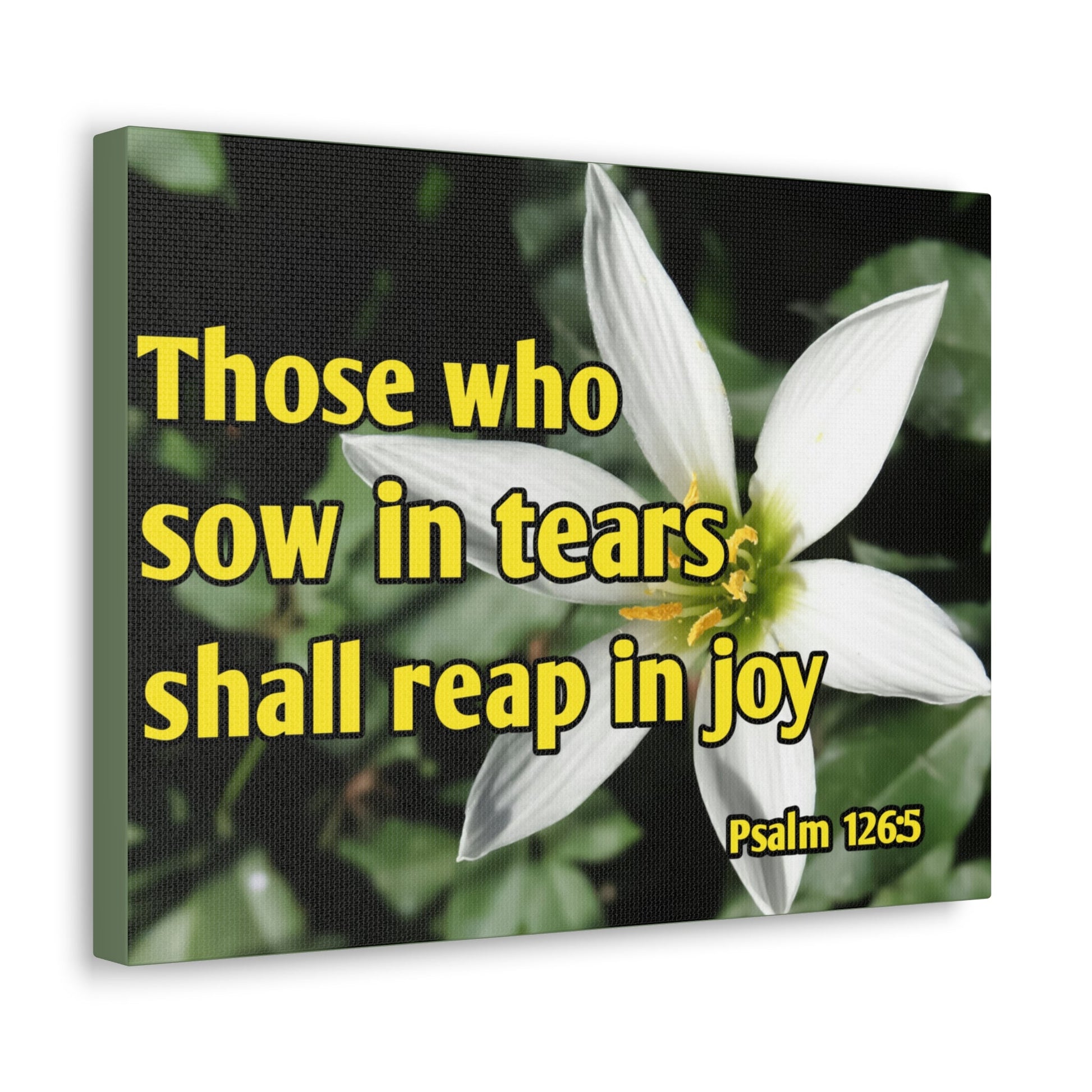 Shall Reap In Joy Psalm 126:5 Bible Verse Canvas Christian Wall Art Ready to Hang-Express Your Love Gifts