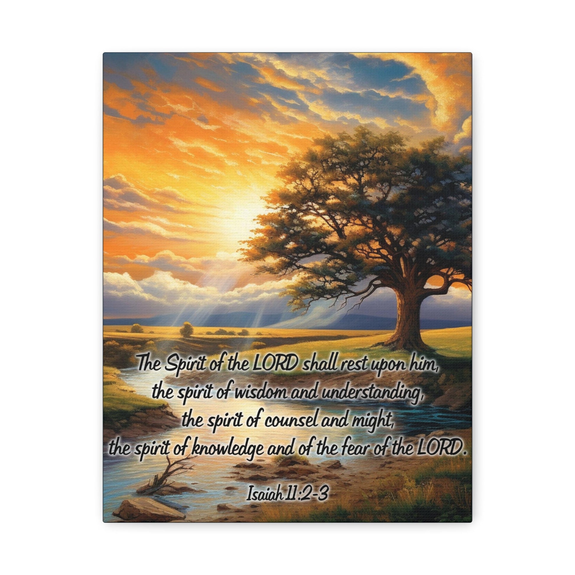 Scripture Walls Spirit of the LORD Isaiah 11:2‭ KJV Christian Wall Art Print Ready to Hang Unframed-Express Your Love Gifts