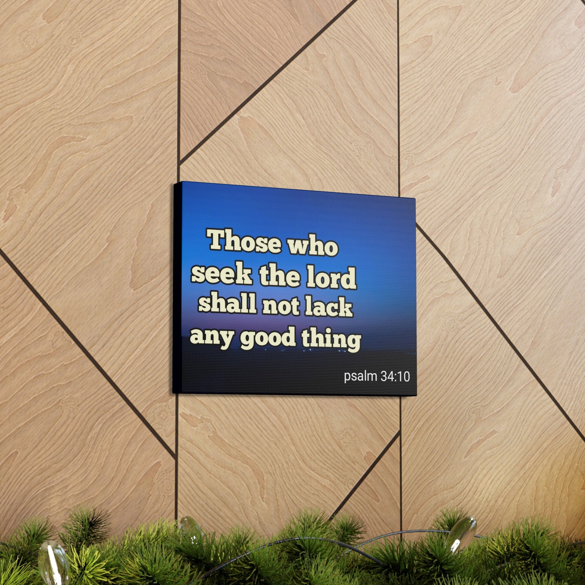 Scripture Walls Seek The Lord Psalm 34:10 Bible Verse Canvas Christian Wall Art Ready to Hang-Express Your Love Gifts