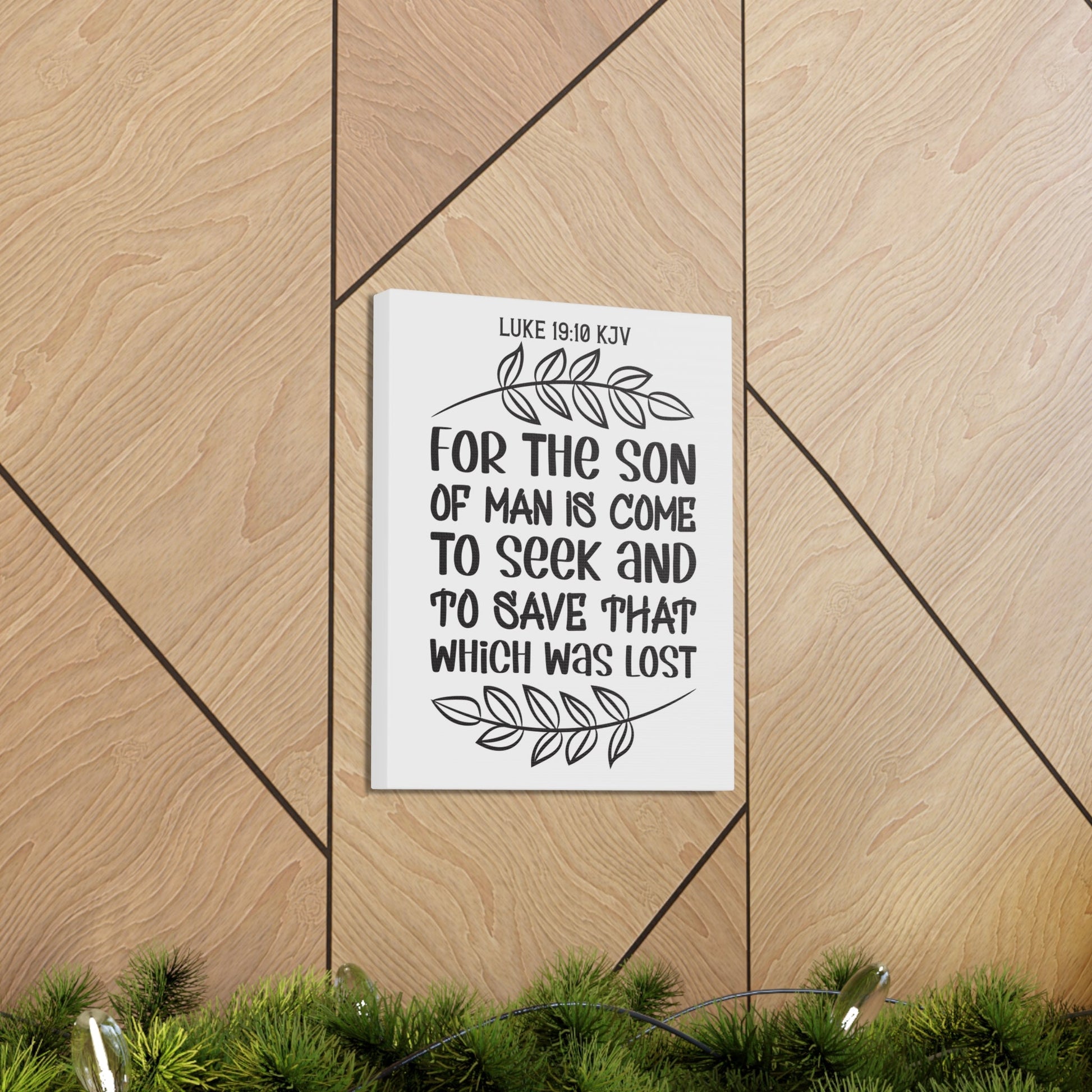 Scripture Walls For The Son Of Man Is Come Luke 19:10 Bible Verse Canvas Christian Wall Art Ready To Hang-Express Your Love Gifts