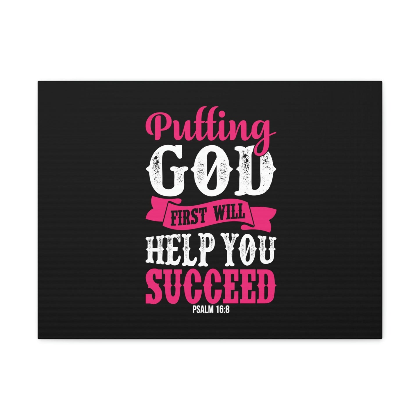 Putting God First Psalm 16:8 Christian Wall Art Bible Verse Print Ready to Hang-Express Your Love Gifts