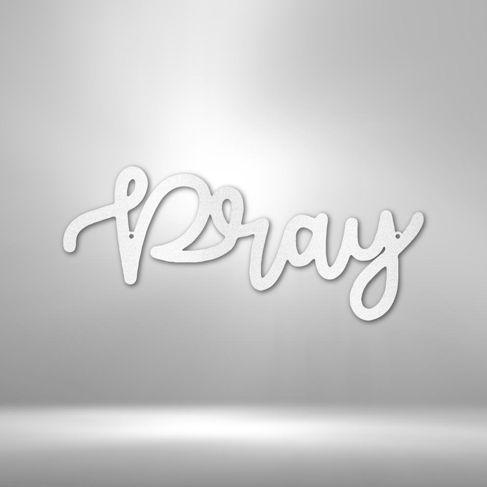 Scripture Walls Pray Script Steel Sign Steel Art Wall Metal Decor-Express Your Love Gifts