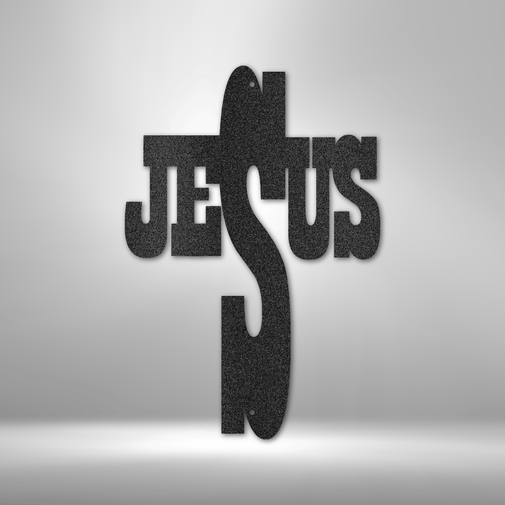 Scripture Walls Jesus Cross Steel Sign Steel Art Wall Metal Decor-Express Your Love Gifts