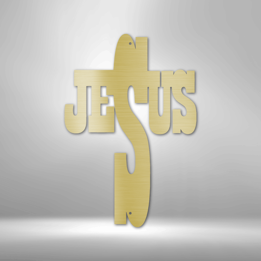 Scripture Walls Jesus Cross Steel Sign Steel Art Wall Metal Decor-Express Your Love Gifts