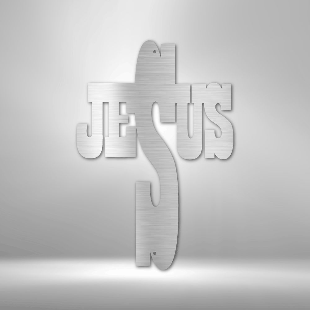 Scripture Walls Jesus Cross Steel Sign Steel Art Wall Metal Decor-Express Your Love Gifts