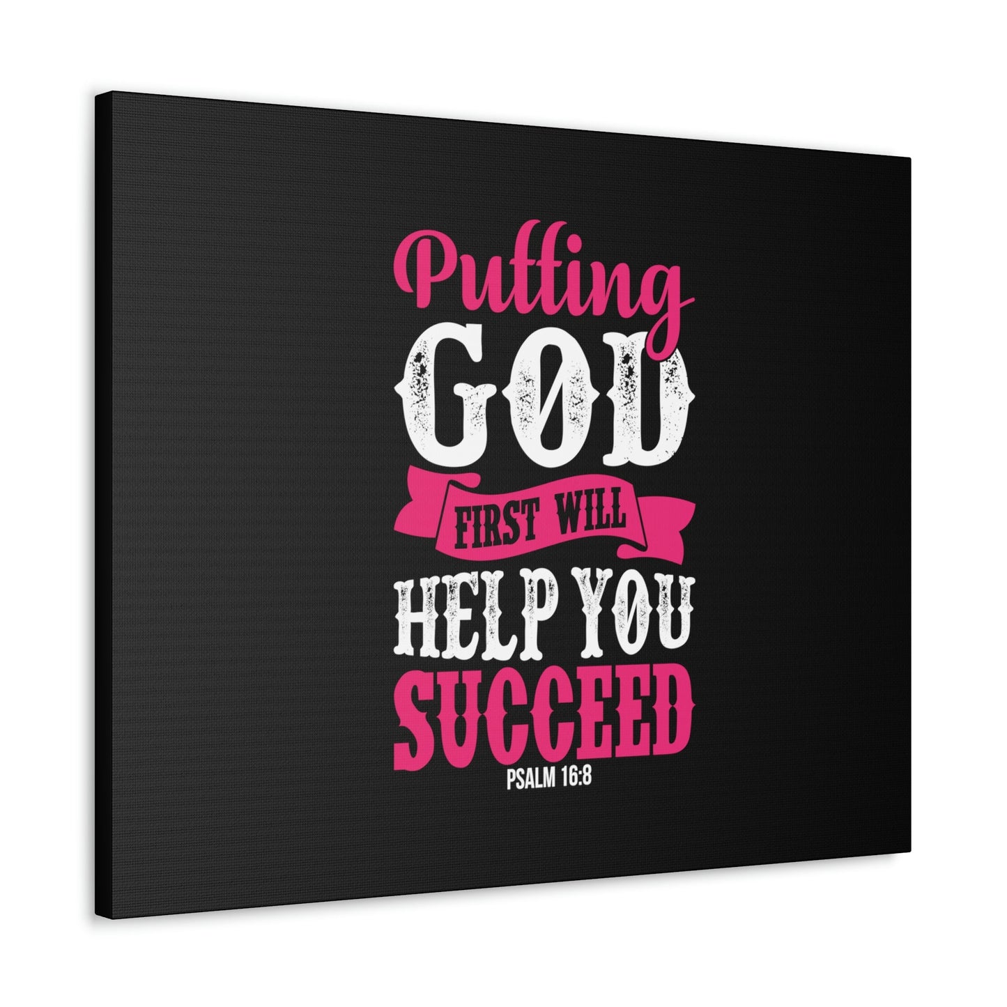 Putting God First Psalm 16:8 Christian Wall Art Bible Verse Print Ready to Hang-Express Your Love Gifts