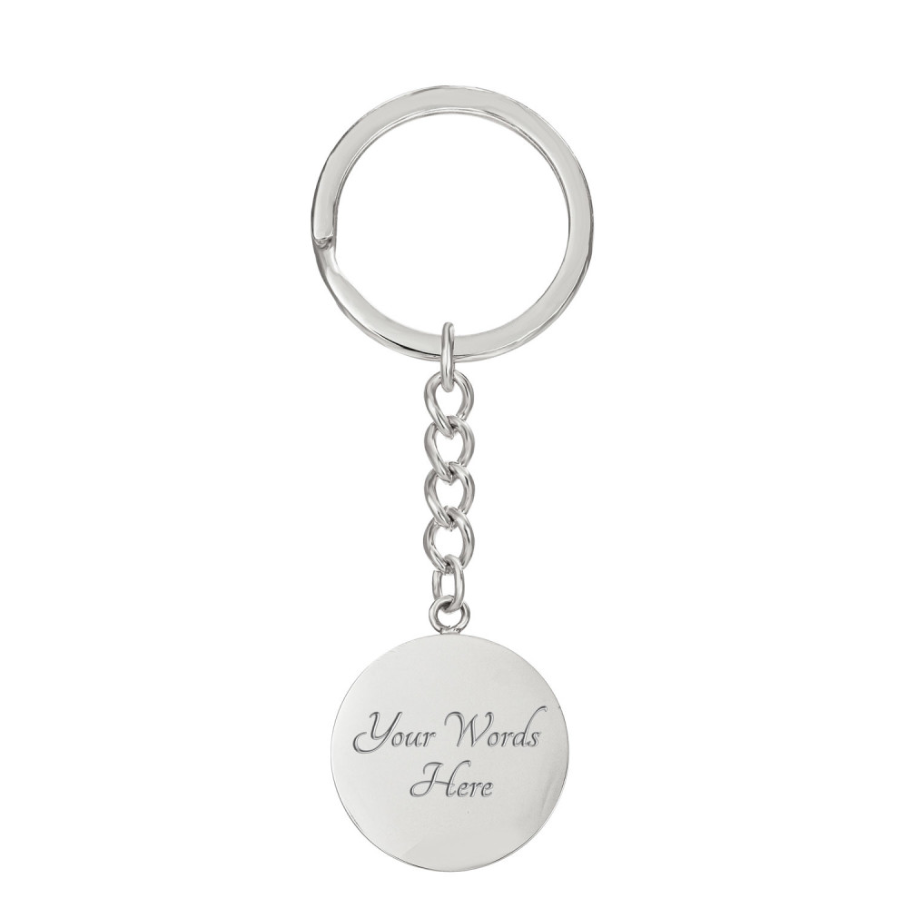 Chosen In Eternity Ephesians 1:4 Keychain Stainless Steel or 18k Gold Circle Pendant-Express Your Love Gifts