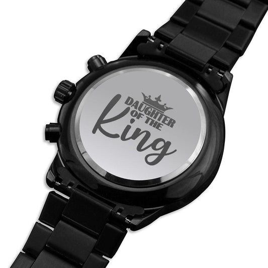 Daughter Of The King Engraved Bible Verse Men's Watch Multifunction Stainless Steel W Copper Dial-Express Your Love Gifts