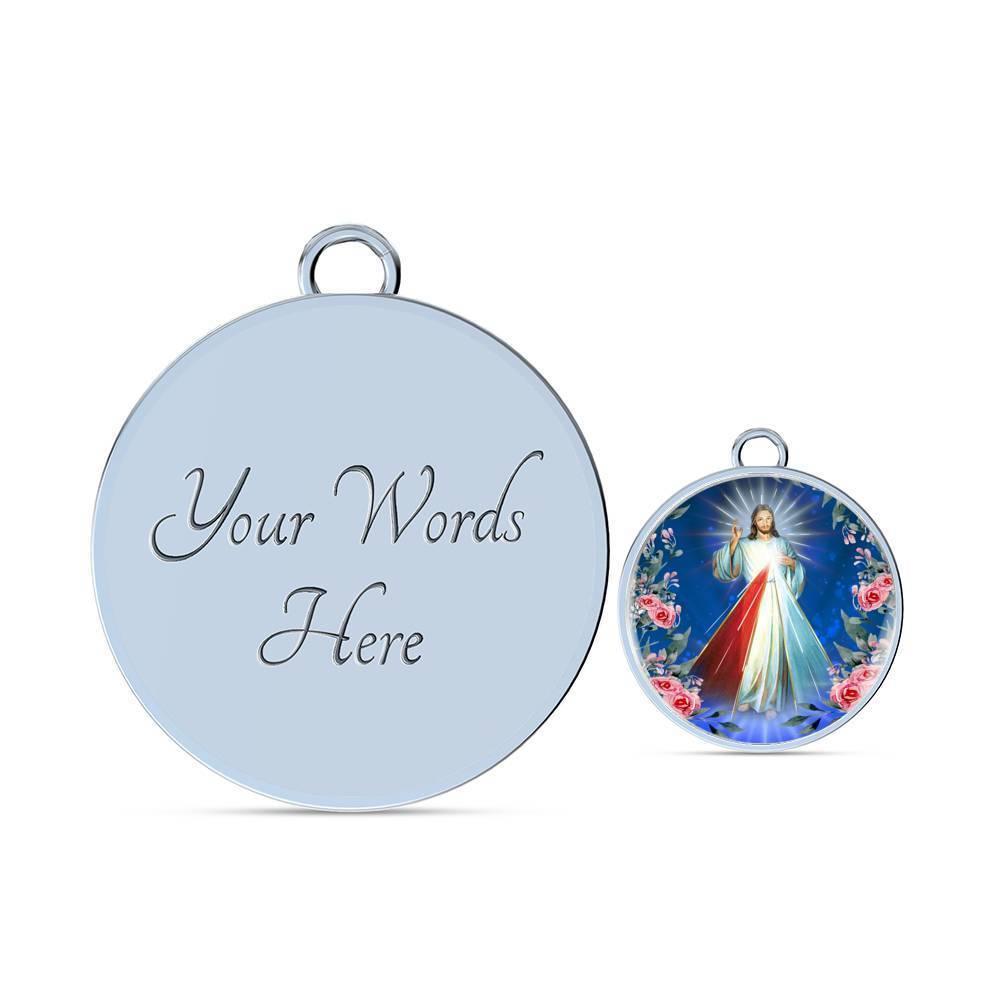 Divine Mercy Catholic Prayer Bracelet Bangle Bracelet Stainless Steel or 18k Gold" - Express Your Love Gifts