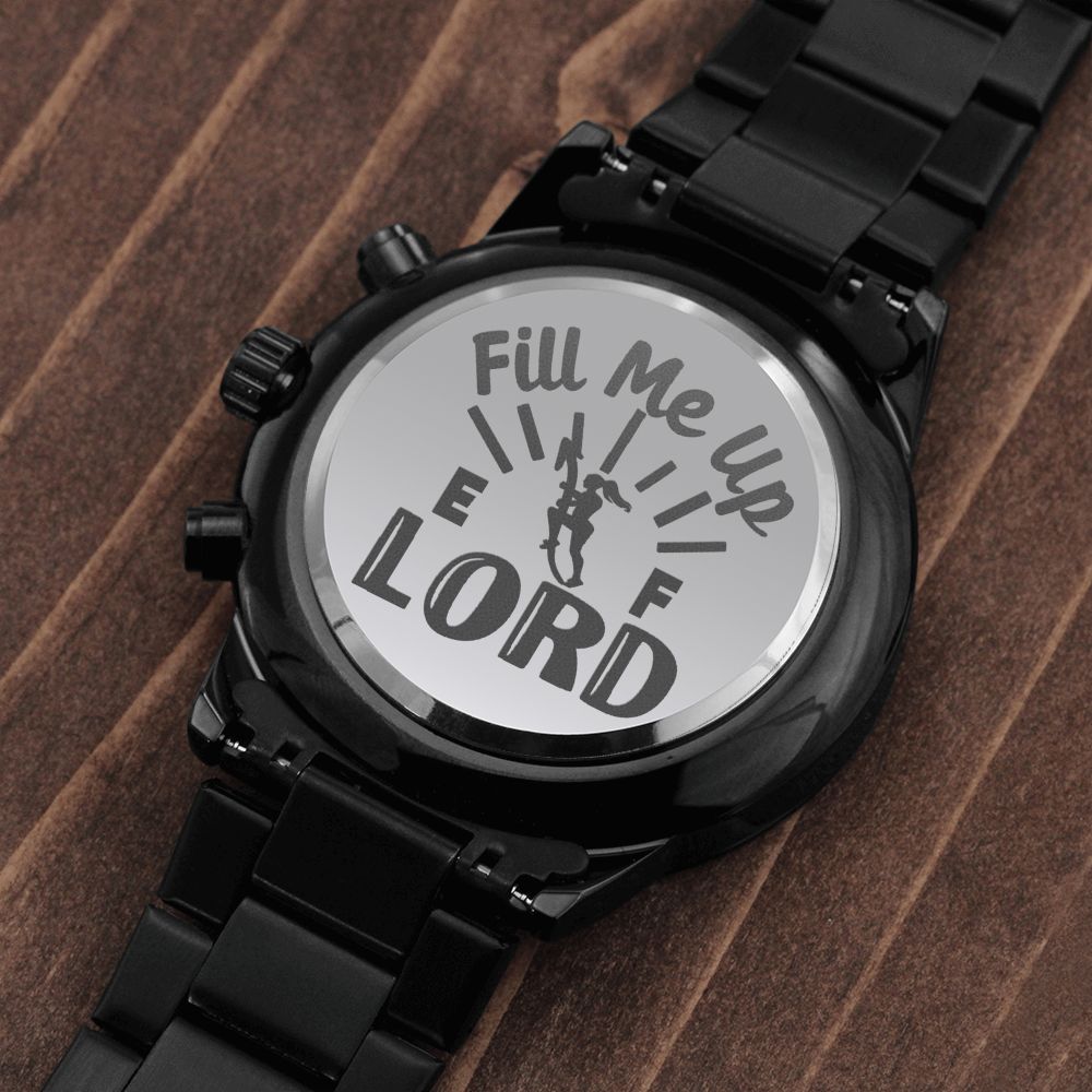 Fill Me Up Engraved Bible Verse Men's Watch Multifunction Stainless Steel W Copper Dial-Express Your Love Gifts