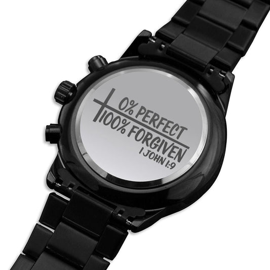 Forgiveness Message Engraved Bible Verse Men's Watch Multifunction Stainless Steel W Copper Dial-Express Your Love Gifts