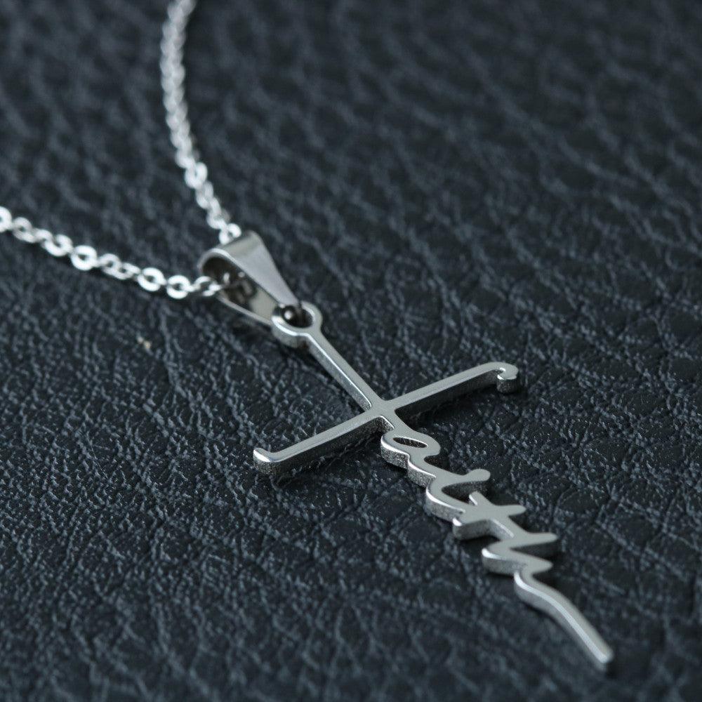 Let Go of What Was Isaiah 43:18-19 Faith Cross Necklace w Inspirational Bible Message Card-Express Your Love Gifts