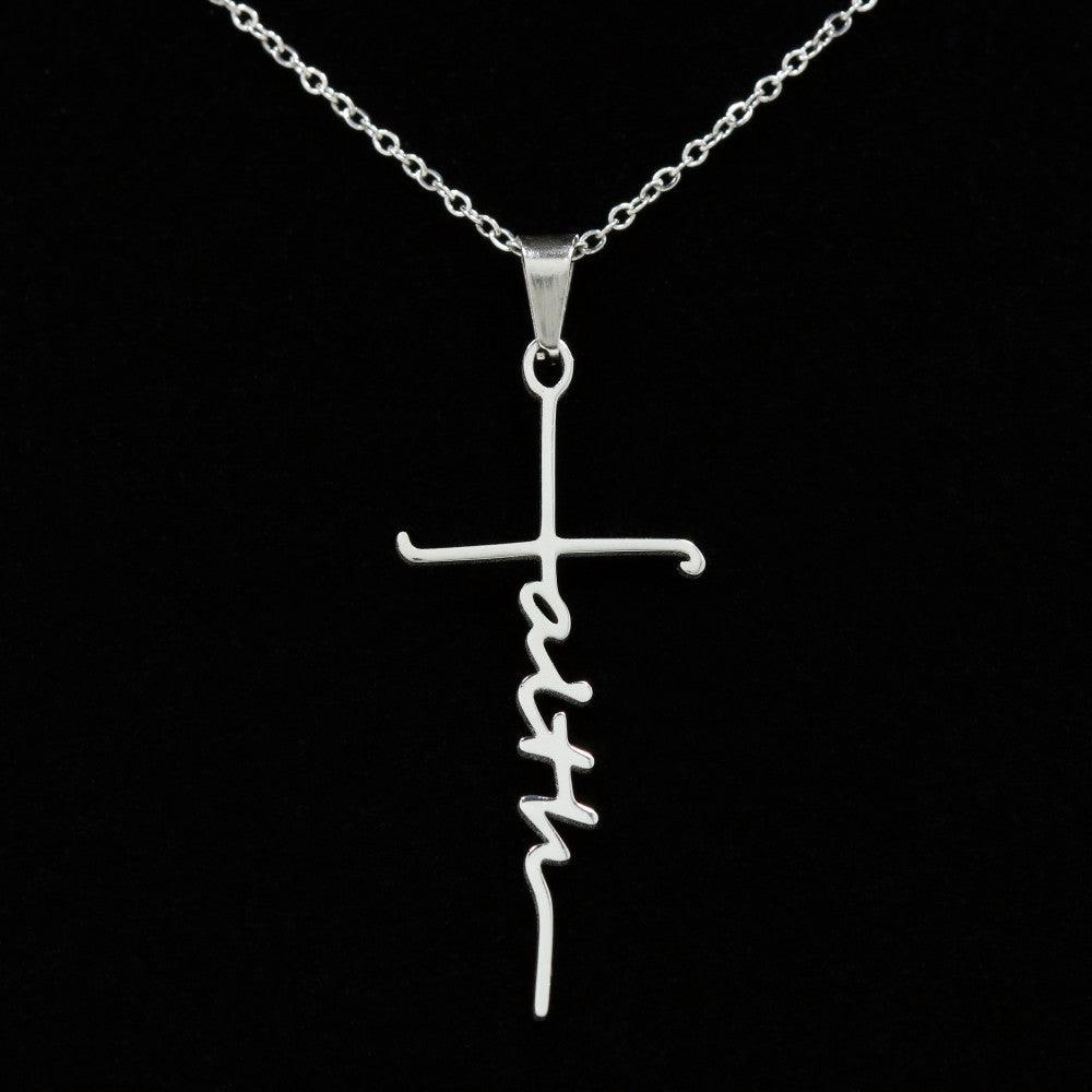 Let Go of What Was Isaiah 43:18-19 Faith Cross Necklace w Inspirational Bible Message Card-Express Your Love Gifts