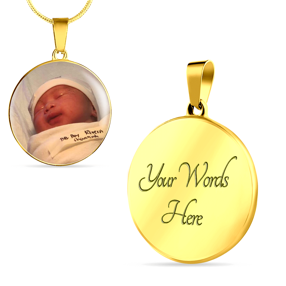Personalized Baby Birth Necklace James 1:17 Child of God Perfect Gift From Above Gift Pendant Stainless Steel or 18k Gold-Express Your Love Gifts