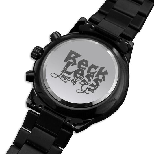 Reckless Love Of God Engraved Bible Verse Men's Watch Multifunction Stainless Steel W Copper Dial-Express Your Love Gifts