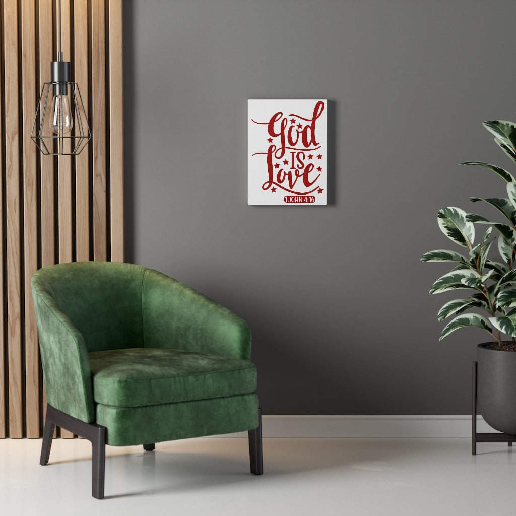 Scripture Walls 1 John 4:16 God Is Love Bible Verse Canvas Christian Wall Art Ready to Hang Unframed-Express Your Love Gifts