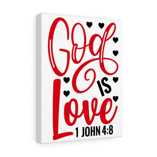 1 John 4:8 God Is Love Bible Verse Canvas Christian Wall Art Ready to Hang Unframed-Express Your Love Gifts