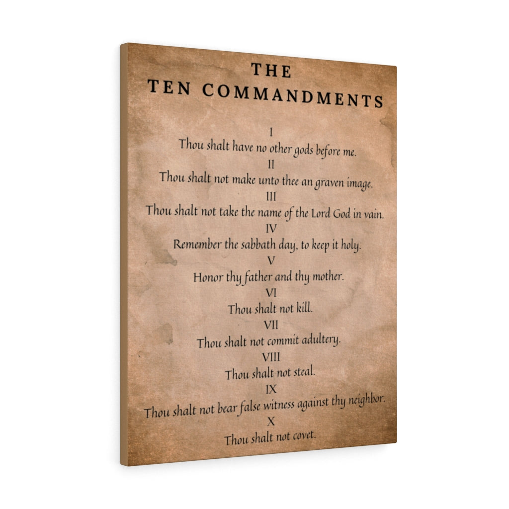 Scripture Walls 10 Commandments Bible Verse Canvas Christian Wall Art Ready to Hang Unframed-Express Your Love Gifts