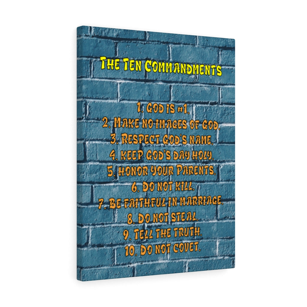 Scripture Walls 10 Commandments For School Brick Wall Christian Wall Art Print Ready to Hang Unframed-Express Your Love Gifts