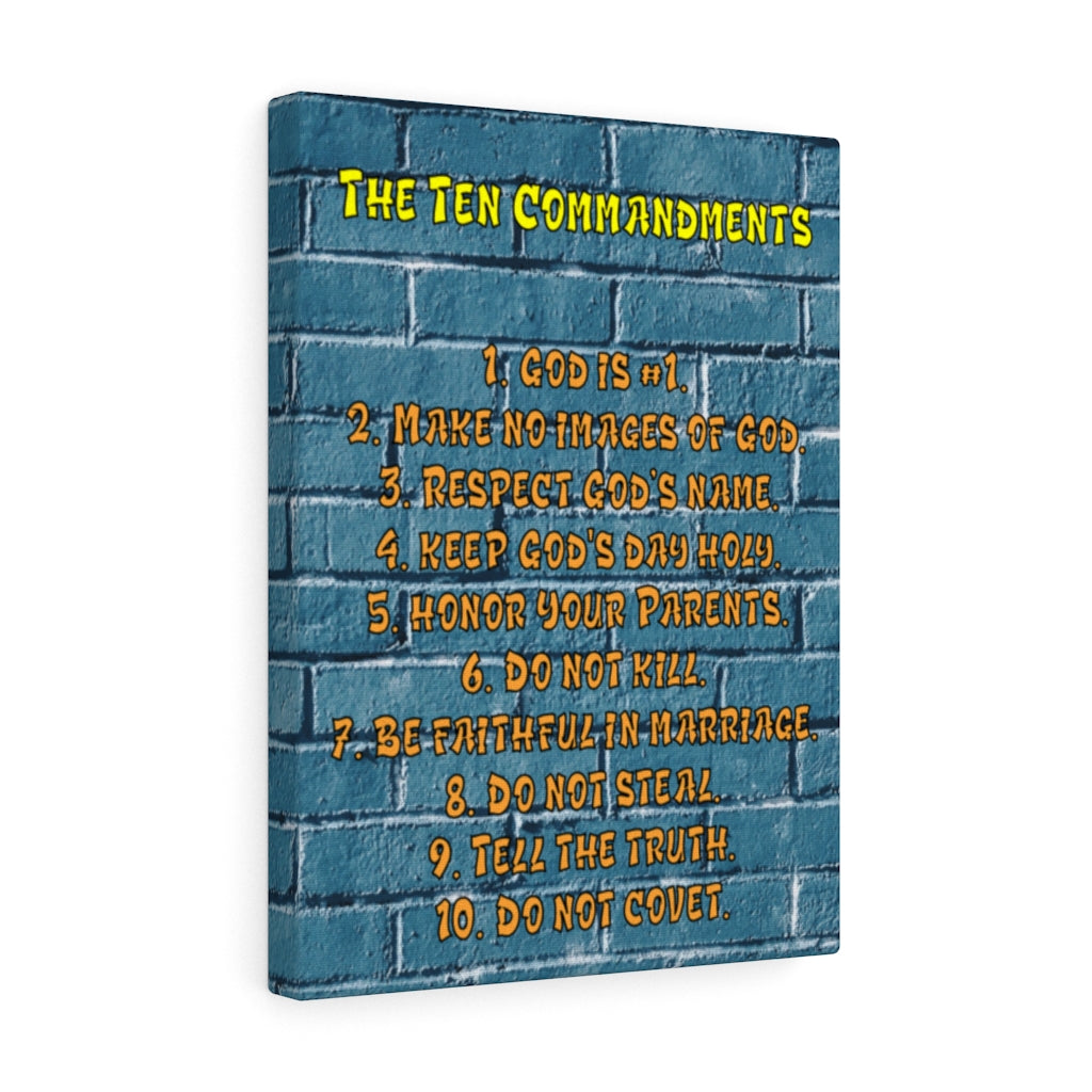 Scripture Walls 10 Commandments For School Brick Wall Christian Wall Art Print Ready to Hang Unframed-Express Your Love Gifts