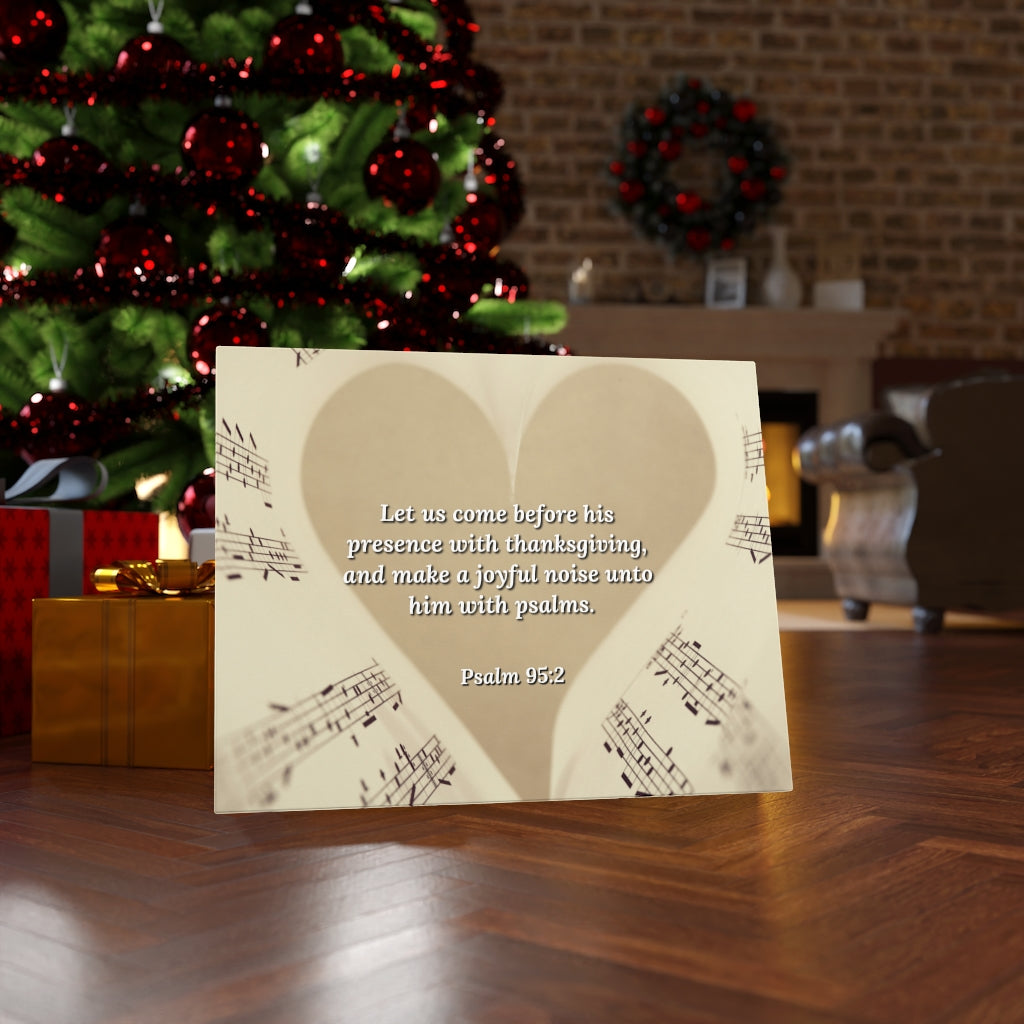 A Joyful Noise Psalm 95:2 Bible Verse Canvas Christian Wall Art Ready to Hang Unframed-Express Your Love Gifts