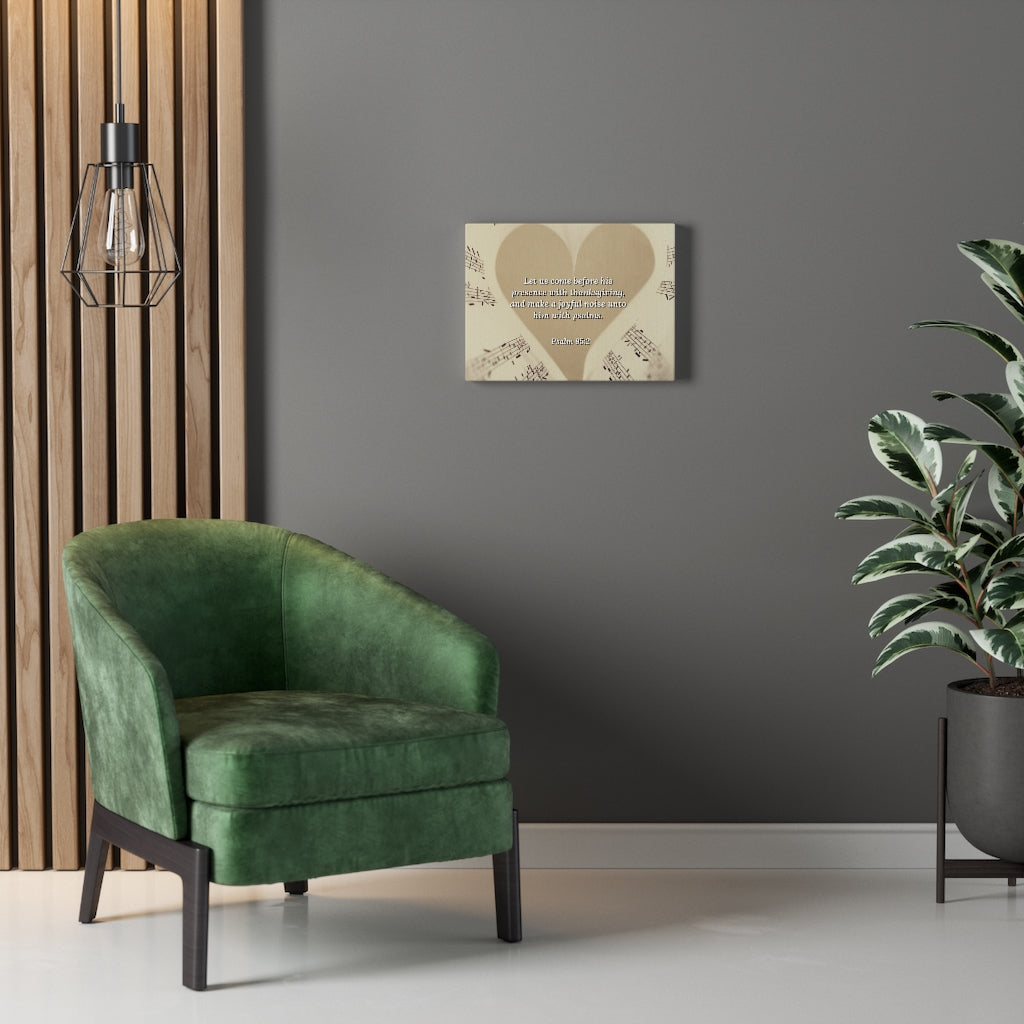 A Joyful Noise Psalm 95:2 Bible Verse Canvas Christian Wall Art Ready to Hang Unframed-Express Your Love Gifts