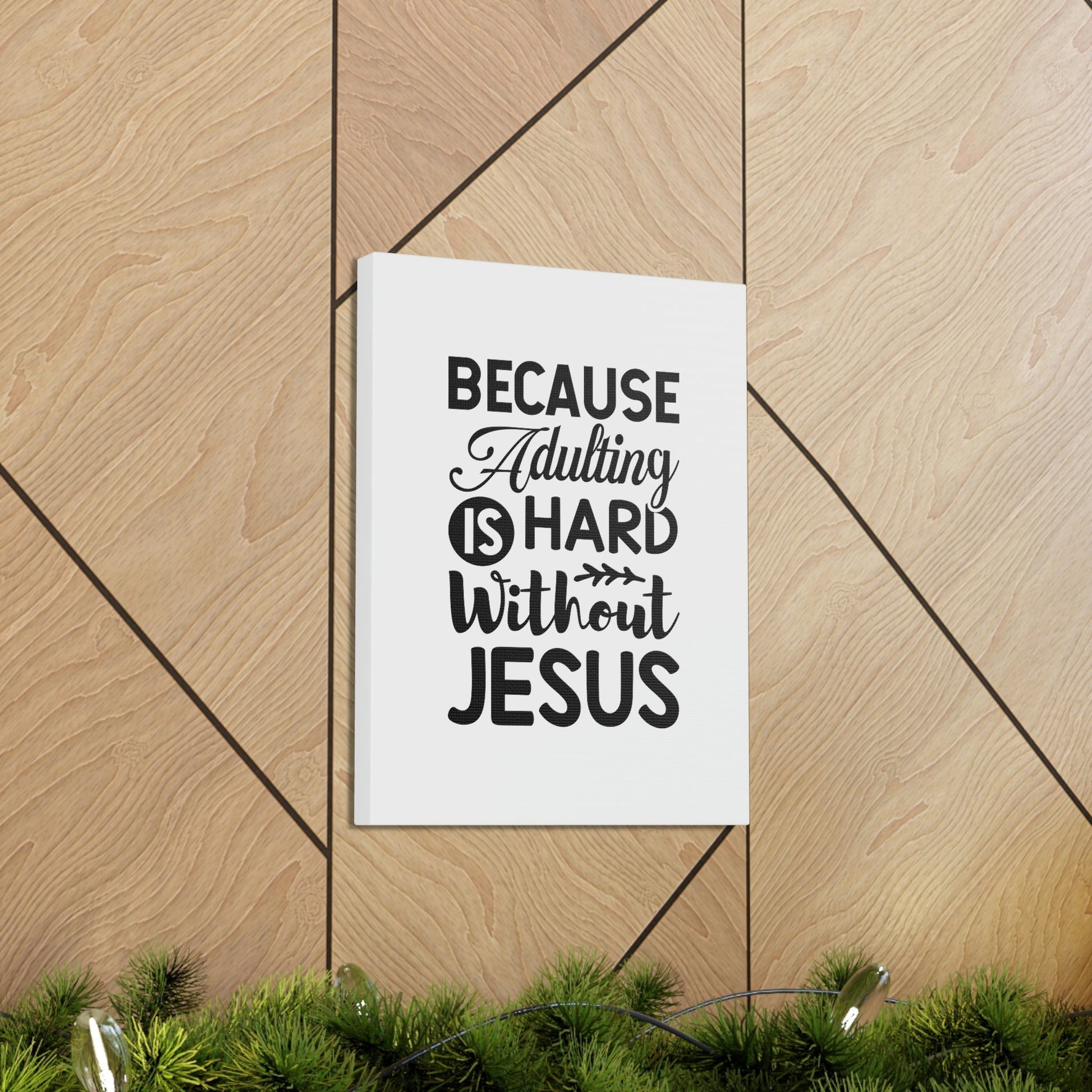 Adulting Is Hard Without Jesus Romans 3:23 Christian Wall Art Bible Verse Print Ready to Hang Unframed-Express Your Love Gifts