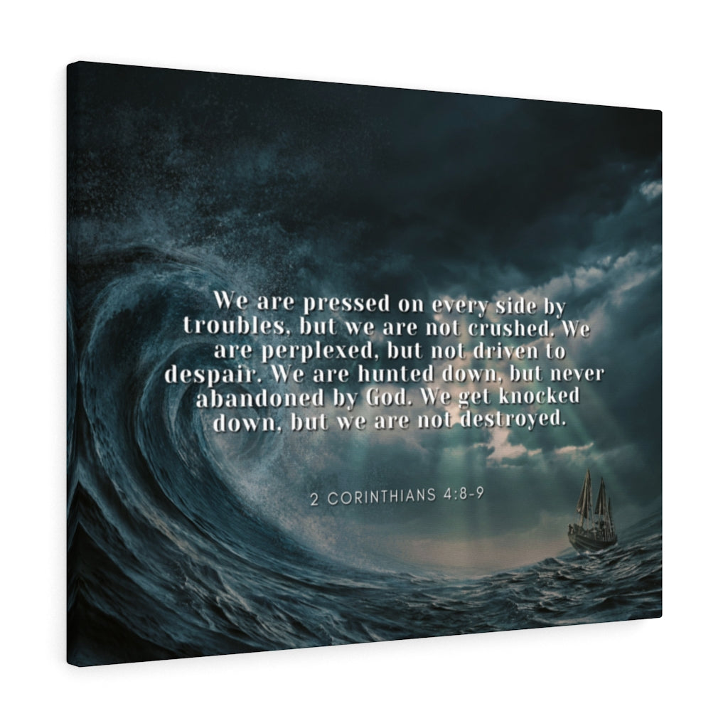 Adversity 2 Corinthians 4:8-9 Bible Verse Canvas Christian Wall Art Ready to Hang Unframed-Express Your Love Gifts