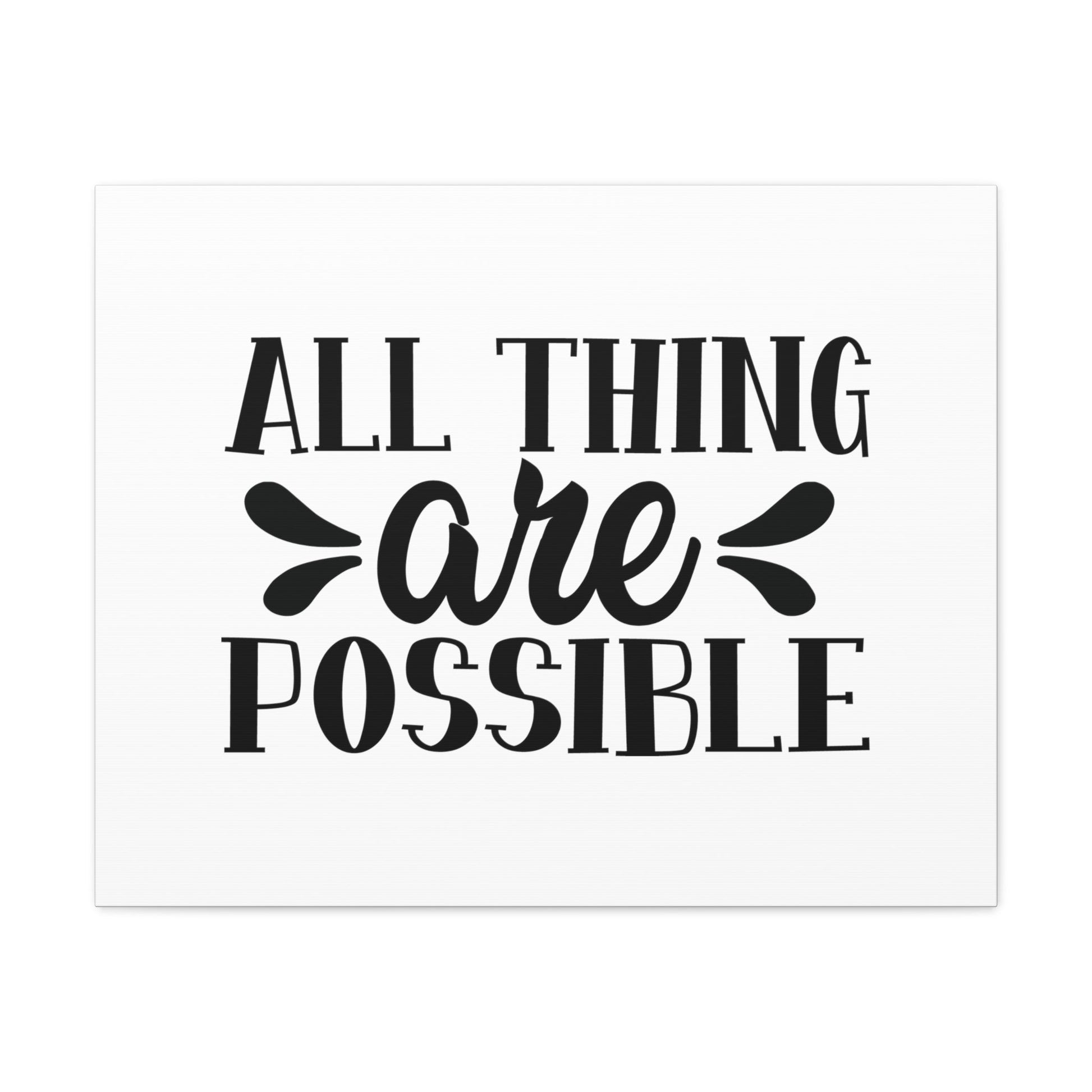 All Things Are Possible Matthew 19:26 Christian Wall Art Bible Verse Print Ready to Hang Unframed-Express Your Love Gifts