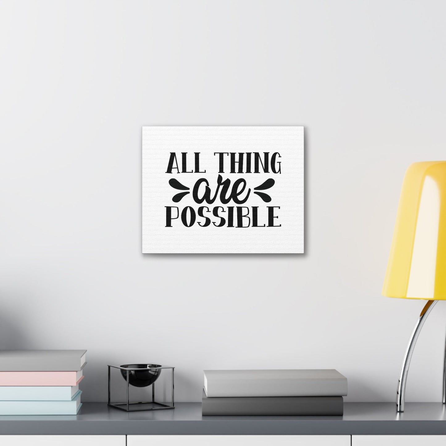 All Things Are Possible Matthew 19:26 Christian Wall Art Bible Verse Print Ready to Hang Unframed-Express Your Love Gifts