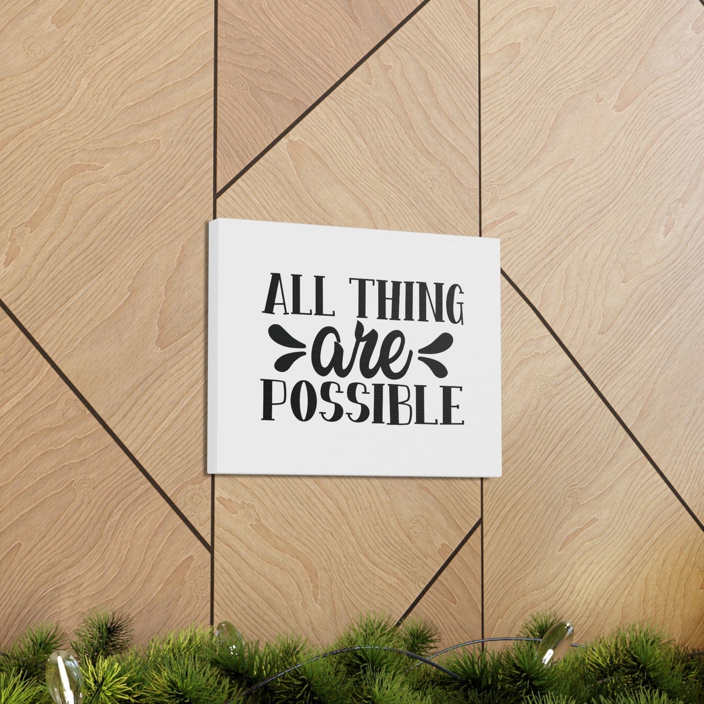 All Things Are Possible Matthew 19:26 Christian Wall Art Bible Verse Print Ready to Hang Unframed-Express Your Love Gifts