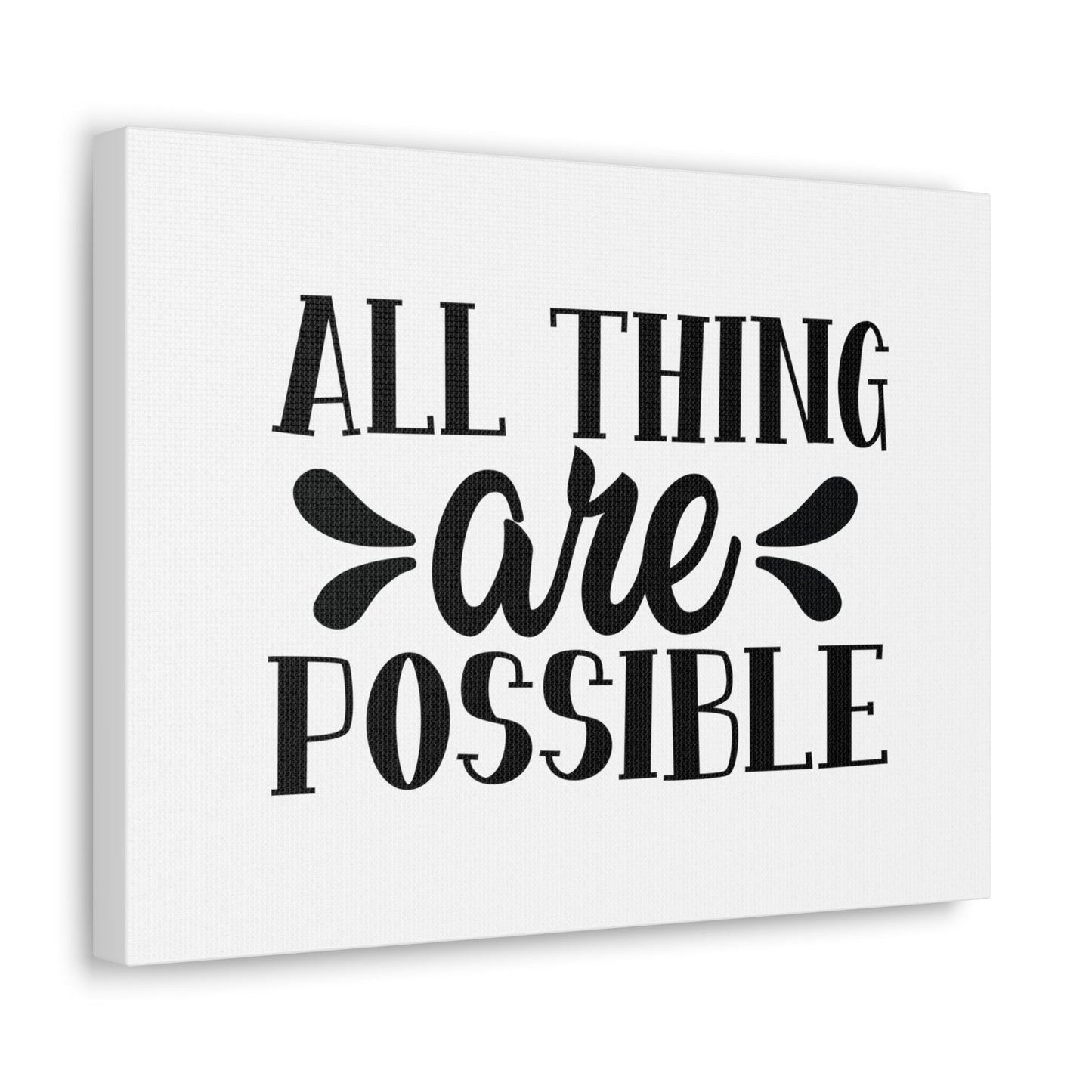 All Things Are Possible Matthew 19:26 Christian Wall Art Bible Verse Print Ready to Hang Unframed-Express Your Love Gifts
