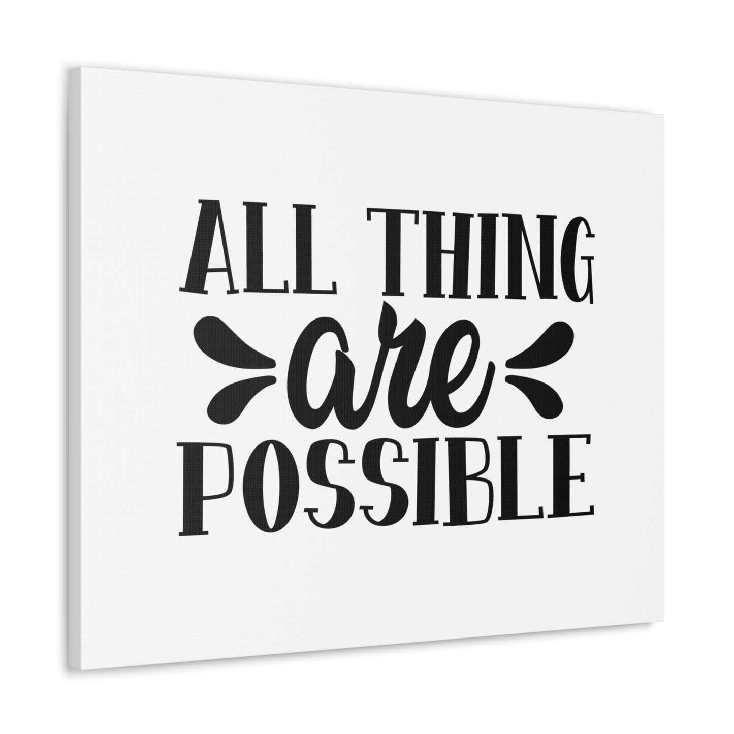 All Things Are Possible Matthew 19:26 Christian Wall Art Bible Verse Print Ready to Hang Unframed-Express Your Love Gifts