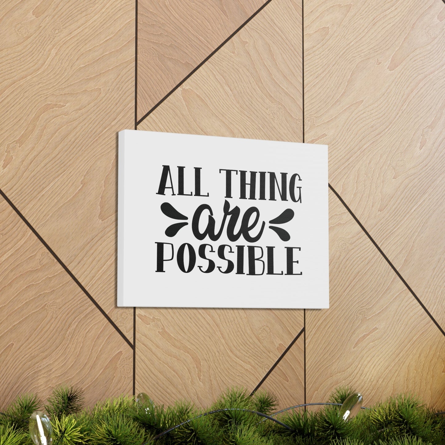All Things Are Possible Matthew 19:26 Christian Wall Art Bible Verse Print Ready to Hang Unframed-Express Your Love Gifts