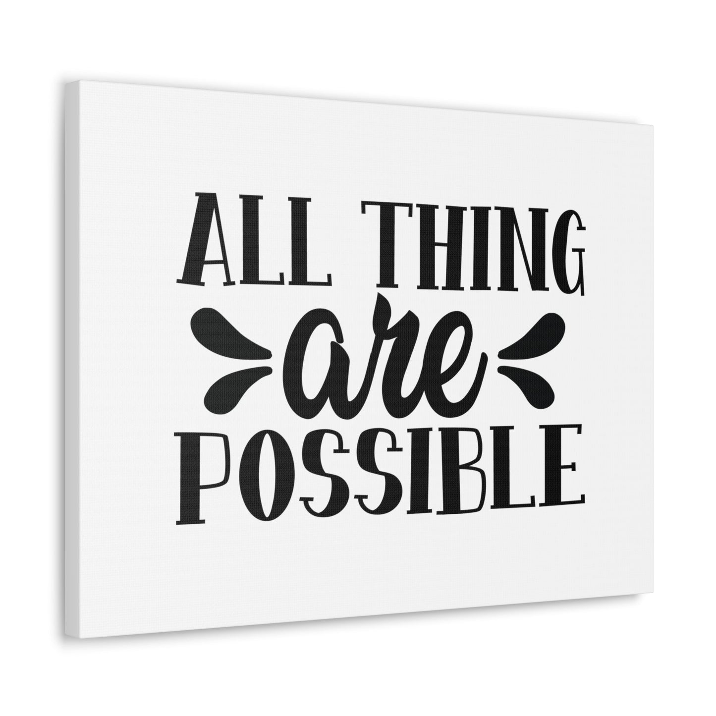 All Things Are Possible Matthew 19:26 Christian Wall Art Bible Verse Print Ready to Hang Unframed-Express Your Love Gifts