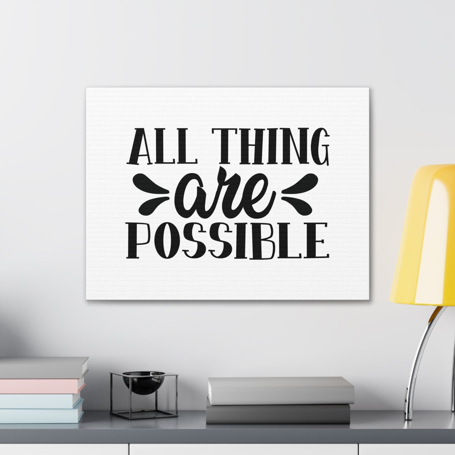 All Things Are Possible Matthew 19:26 Christian Wall Art Bible Verse Print Ready to Hang Unframed-Express Your Love Gifts