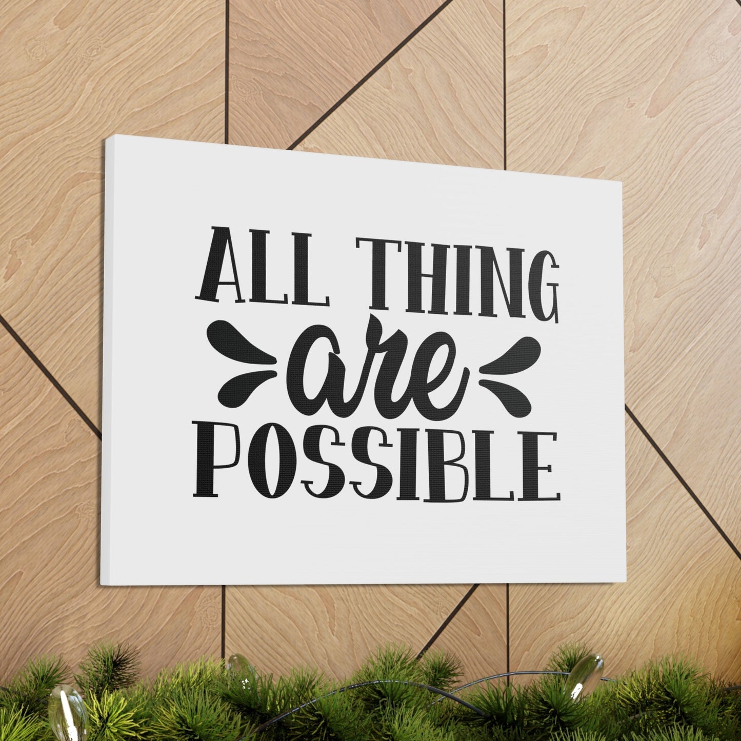 All Things Are Possible Matthew 19:26 Christian Wall Art Bible Verse Print Ready to Hang Unframed-Express Your Love Gifts